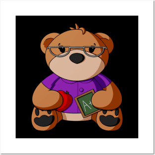 Female Teacher Teddy Bear Posters and Art